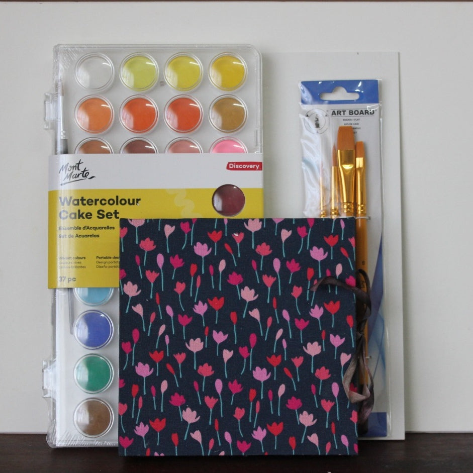 Artist Gift Set – Mixed Media Journal, 29pc Watercolour & Brush Set