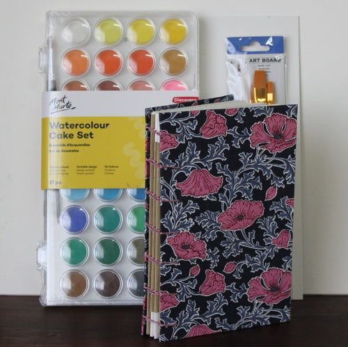 Artist Gift Set – Watercolour Book, 29pc Watercolour & Brush Set