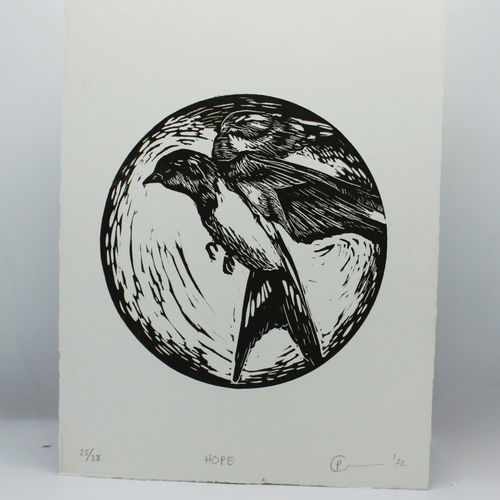 Hoop - Lino Print